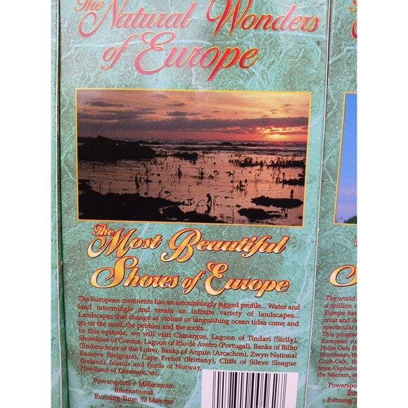 The Natural Wonders of Europe Giants of Europe VHS 3-Tape Set Good Condition - Picture 9 of 10